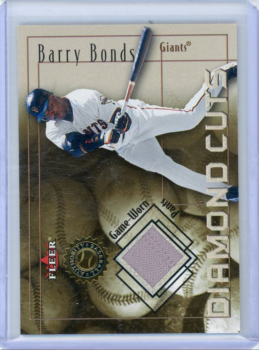 Barry Bonds 2001 Fleer Diamond Cuts Game Used Relic