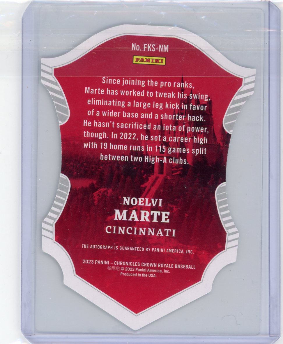 Noelvi Marte 2023 Chronicles Baseball Future Kings Autograph #'d 06/99