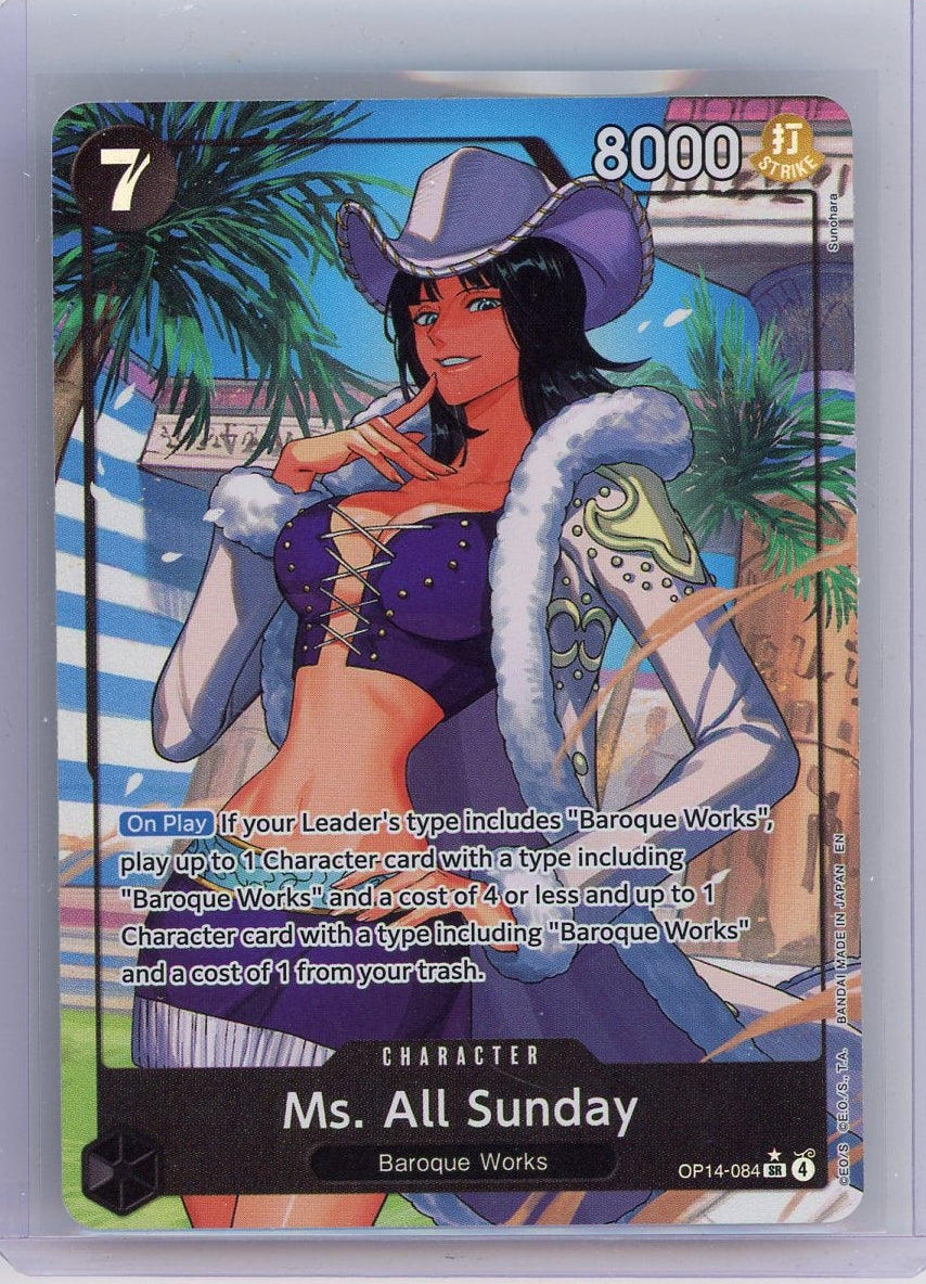 Ms. All Sunday One Piece The Azure Sea's Seven SR Alternate Art #OP14-084