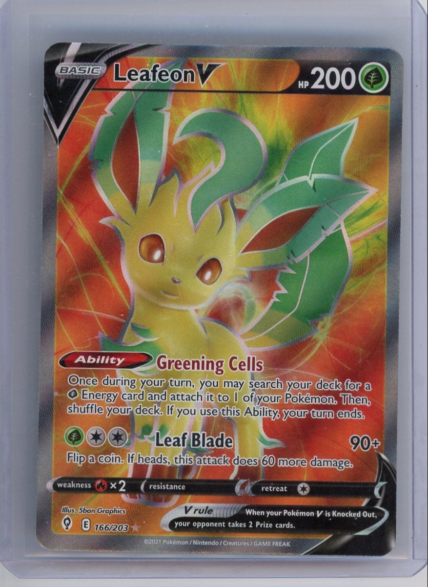 Leafeon V 2021 Pokemon Evolving Skies #166/203