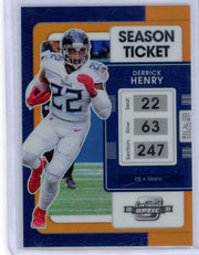 Derrick Henry 2021 Panini Optic Contenders orange prizm #'d 47/50