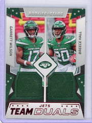 Garrett Wilson / Breece Hall 2022 Panini Rookies & Stars Team Duals #'d 058/249