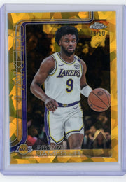 Bronny James Jr. 2025-26 Topps Chrome Sapphire gold #'d 46/50