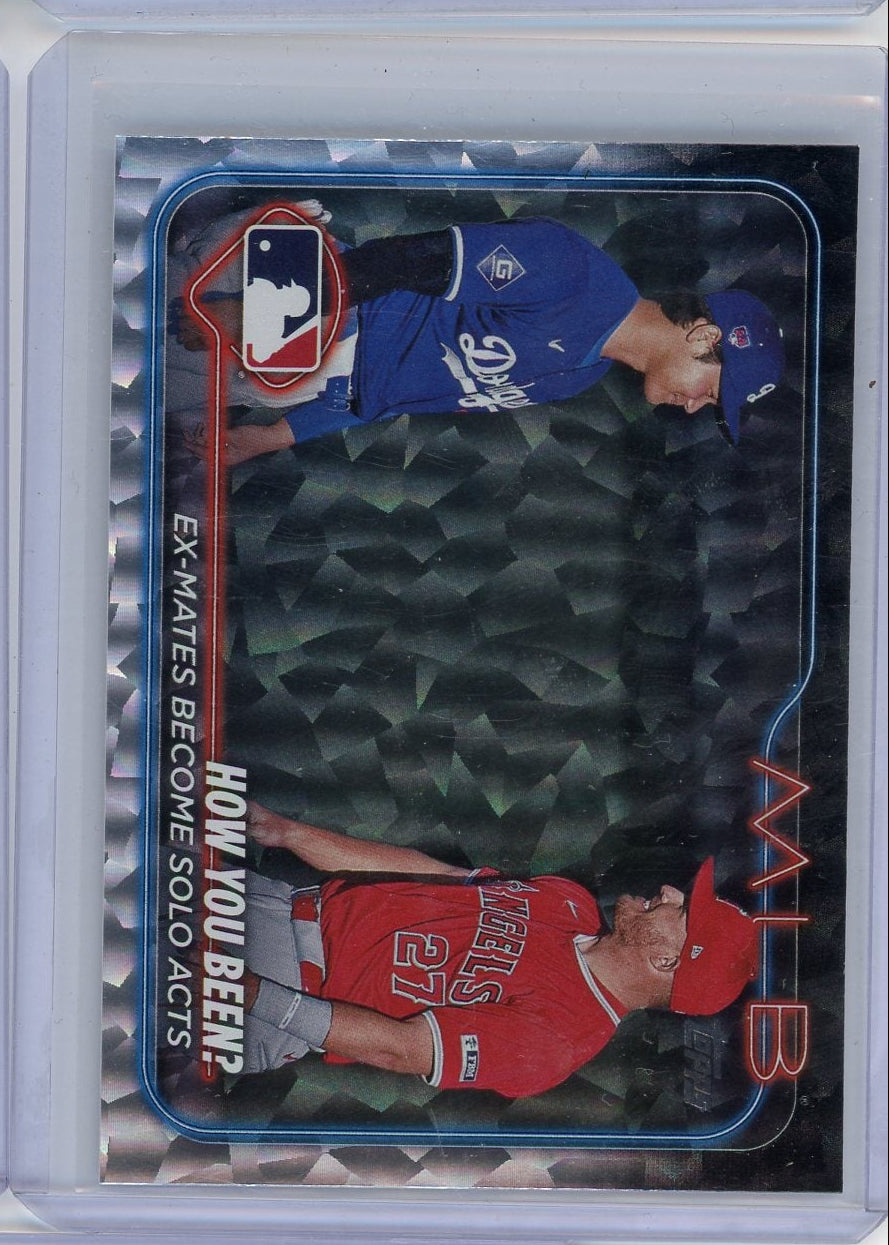 Ohtani / Trout 2024 Topps Veteran Combos silver crackle holo