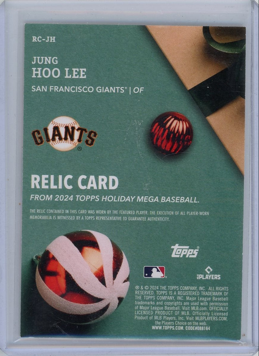 Jung Hoo Lee 2024 Topps Holiday relic rookie card