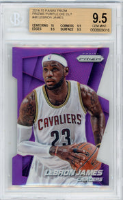 LeBron James 2014-15 Panini Prizm Die-Cut Purple #'d 130/139 BGS 9.5
