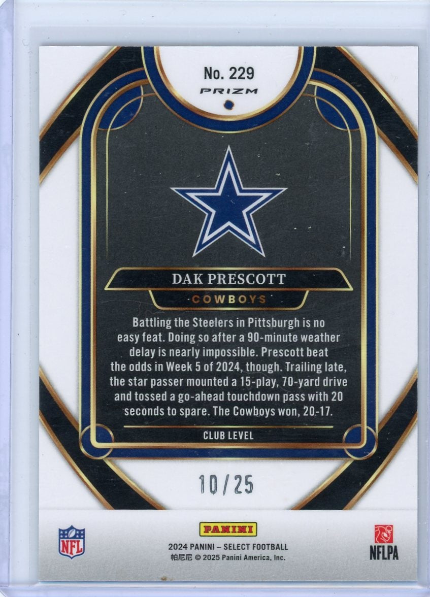 Dak Prescott 2024 Panini Select Tie Dye #'d 10/25