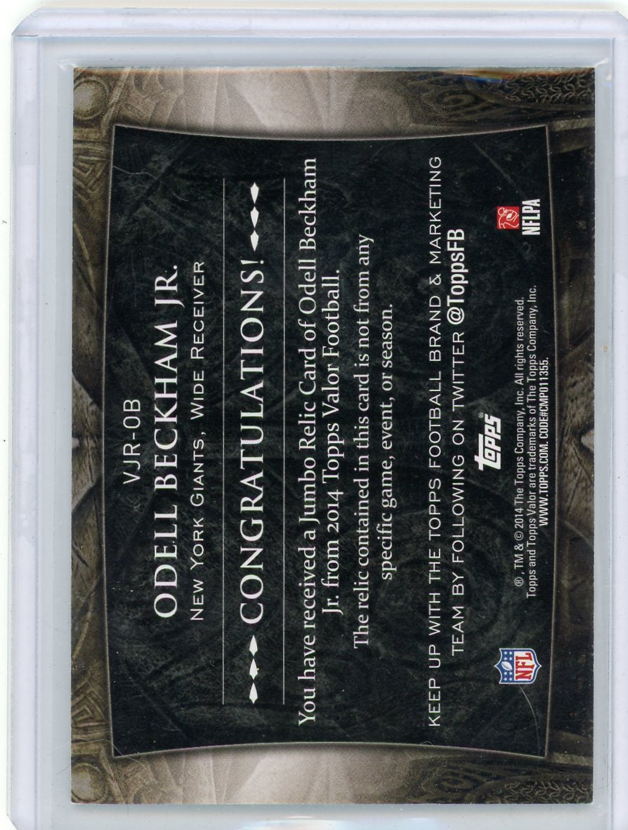 Odell Beckham Jr. 2014 Topps Valor Jumbo Relic rookie card #'d 45/75