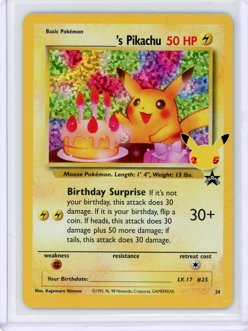 Birthday Pikachu 2021 Pokemon Celebrations 