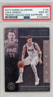 Luka Doncic 2019 Panini Illusions Trophy Collection Sapphire PSA 10