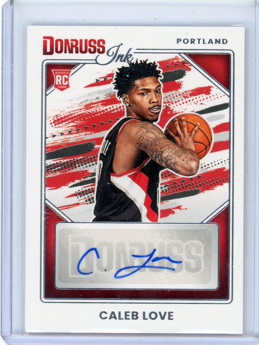 Caleb Love 2025-26 Panini Donruss Ink Auto RC