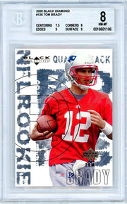 Tom Brady 2000 Upper Deck Black Diamond #126 BGS 8