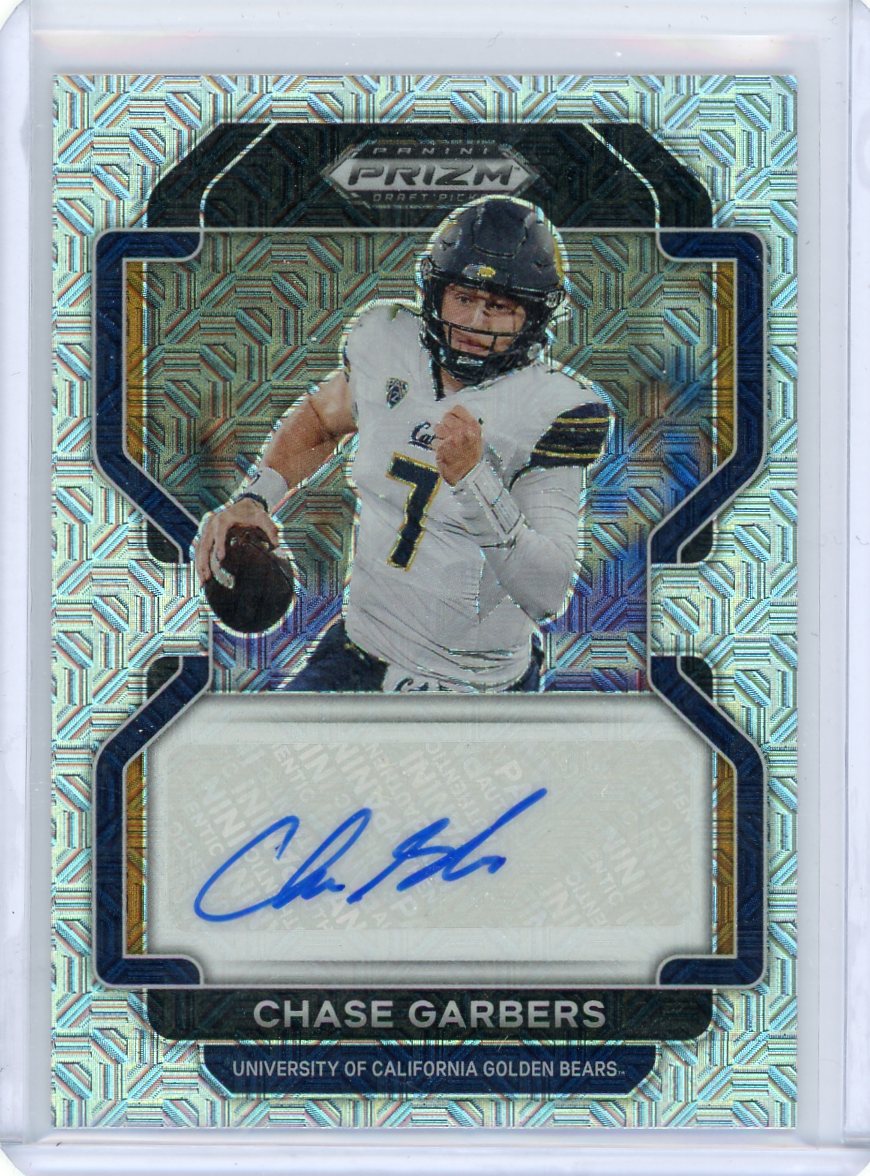 Chase Garbers 2022 Panini Prizm Draft Picks mojo autograph #'d 25/25