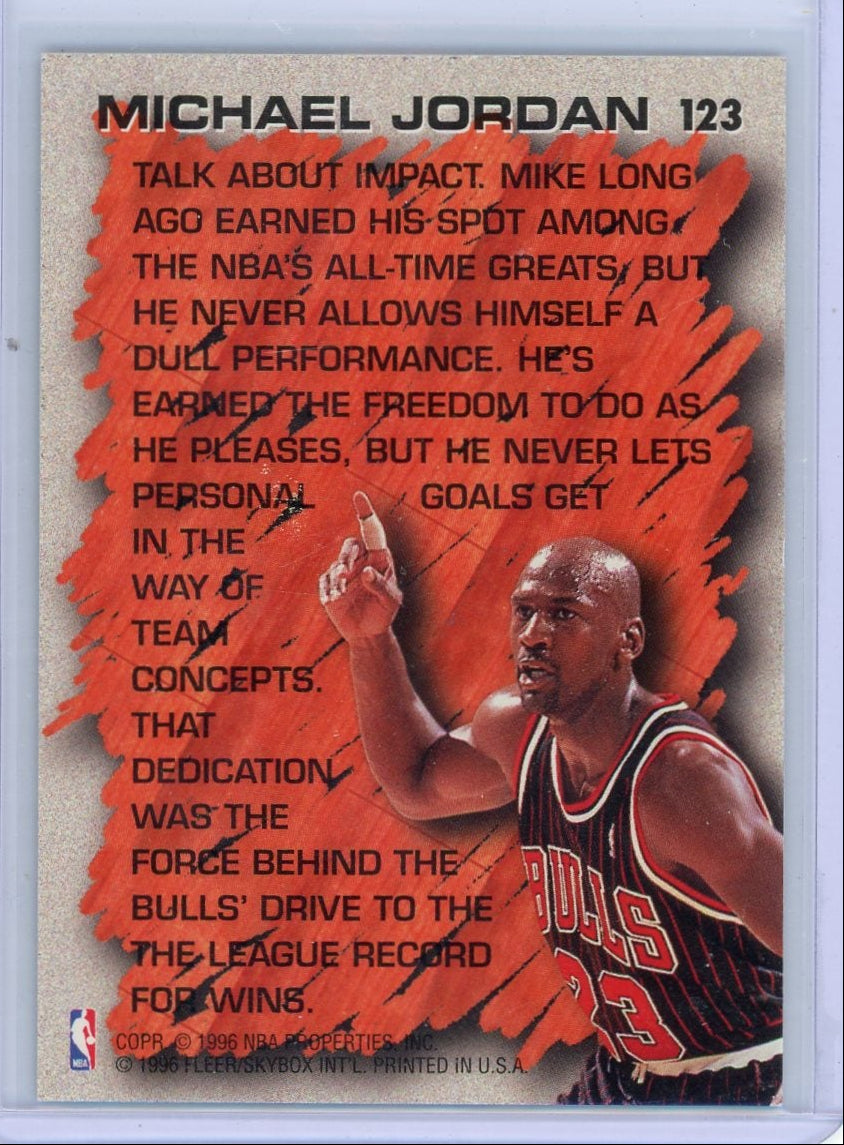 Michael Jordan 1996 NBA Hoops the big finish #176