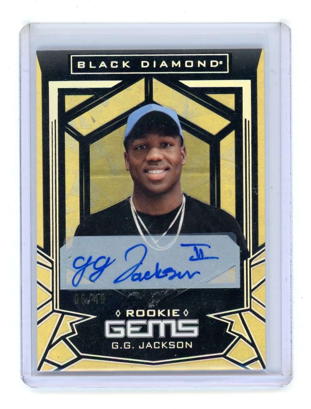 GG Jackson 2023 Upper Deck Goodwin Champions Rookie Gems Black Diamond Autograph #'d 06/49