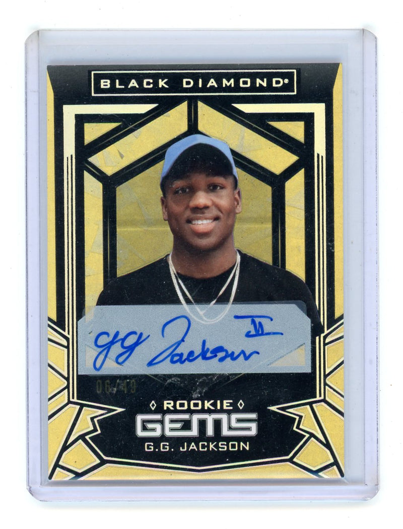 GG Jackson 2023 Upper Deck Goodwin Champions Rookie Gems Black Diamond Autograph 