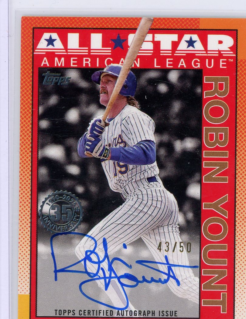 Robin Yount 2025 Topps '90 All Star autograph gold #'d 43/50