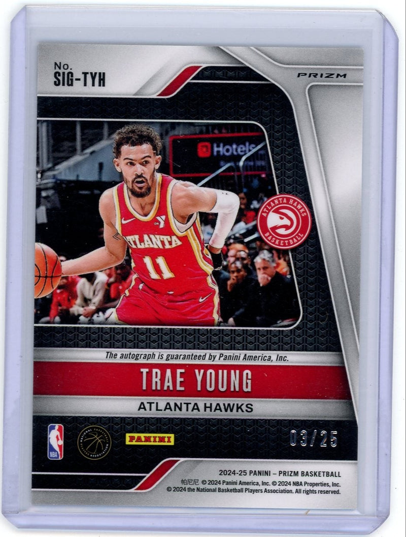 Trae Young 2024-25 Panini Prizm mojo prizm auto 