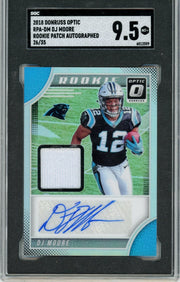 DJ Moore 2018 Panini Donruss Optic Rookie Patch Autograph Holo #26/35 SGC 9.5