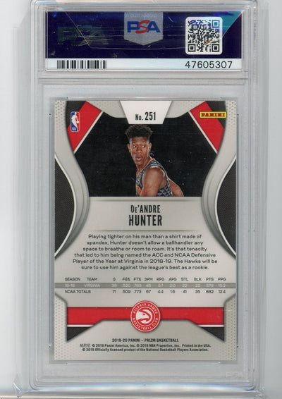 De'Andre Hunter 2019 Panini Prizm Ball Behind Back PSA 9 rookie card