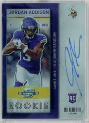 Jordan Addison 2023 Panini Contenders Optic Rookie Autograph #'d 25