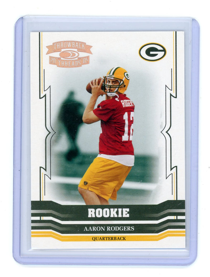 Aaron Rodgers 2005 Donruss Throwback Threads Rookie Red Holofoil 