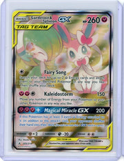 Gardevoir & Sylveon GX Tag Team 2019 Pokemon Unbroken Bonds Alt Full art #205/214 DMG