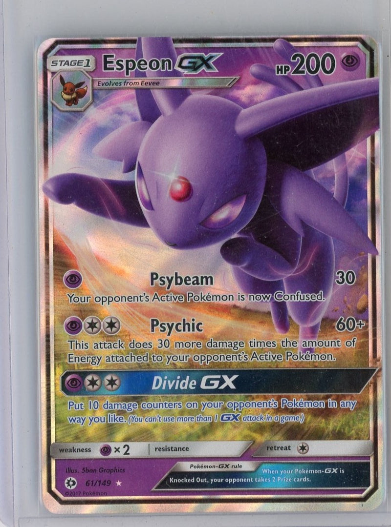 Espeon GX 2017 Pokemon rare holo 61/149