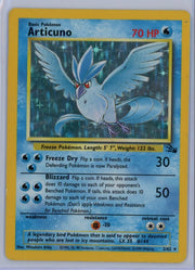 Articuno Pokémon Fossil Unlimited Holo Rare (MP) #2/62