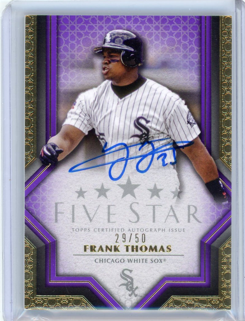 Frank Thomas 2023 Topps Five Star purple autograph 