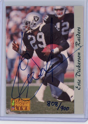 Eric Dickerson 1993 Pro Line Live Autographs #'d 808/900