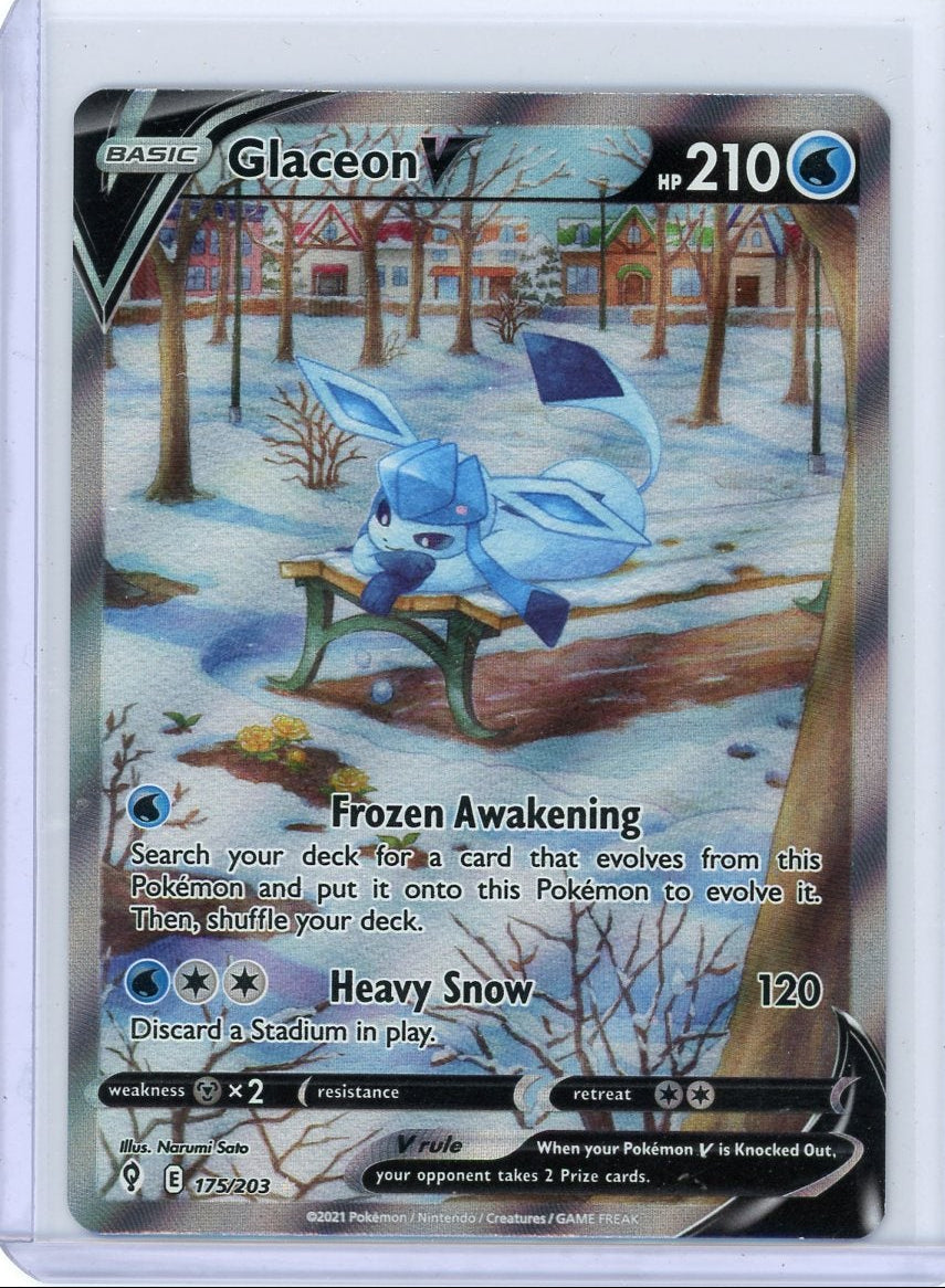 Glaceon V 2021 Pokemon Evolving Skies Alt Full-Art #175/203