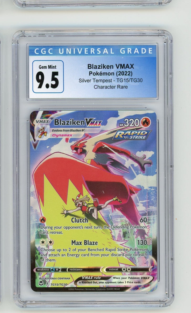 Blaziken VMAX 2022 Pokemon Character Rare holo TG15/TG30 CGC 9.5