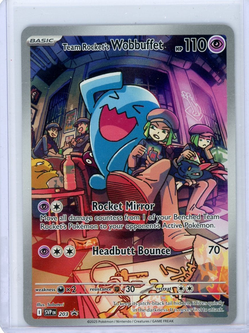 Team Rocket's Wobbuffet Pokémon Black Star Promo #203