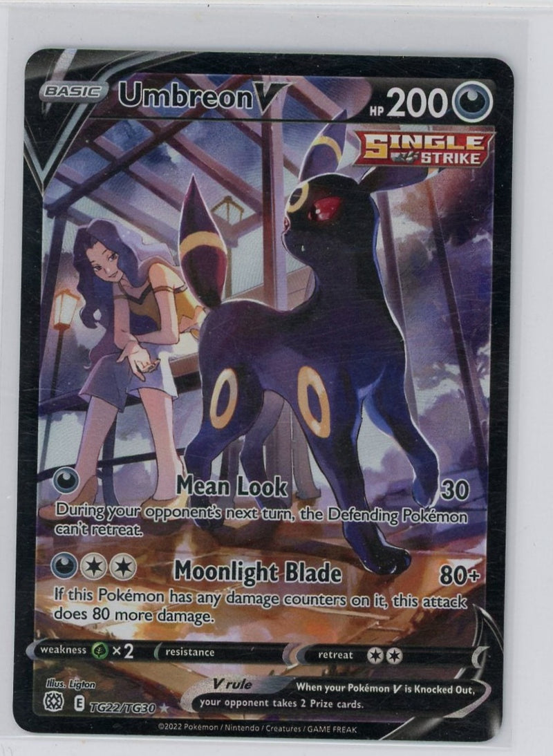 Umbreon V 2022 Pokemon rare holo TG22/TG30