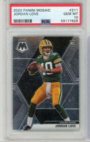 Jordan Love 2020 Panini Mosaic Rookie Card #211 PSA 10