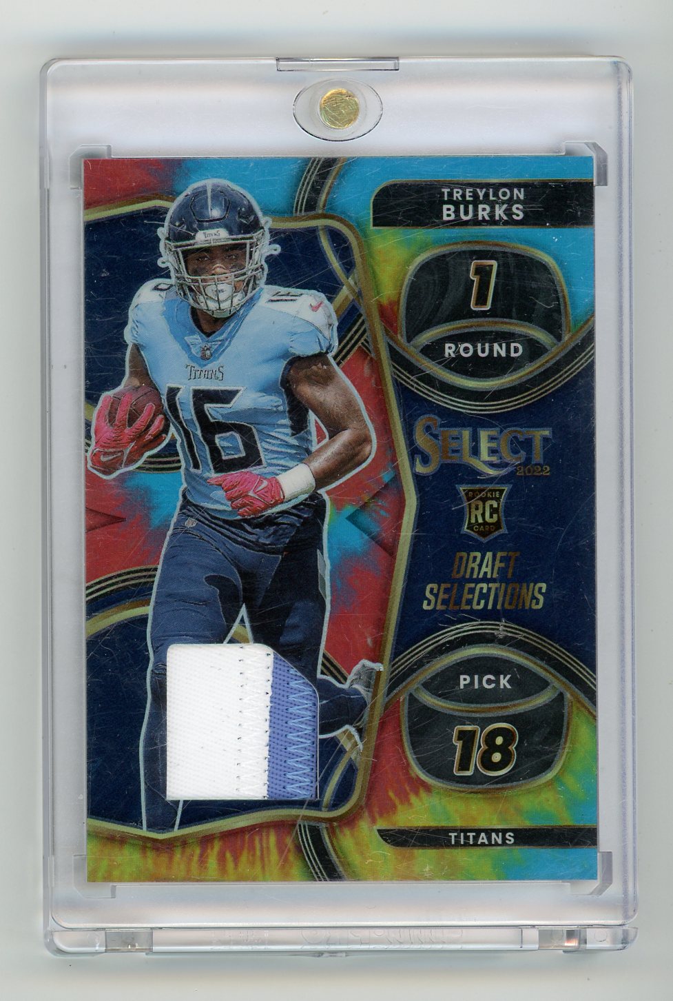 Treylon Burks 2022 Panini Select Rookie Tye-Dye Patch 17/25 #DS-12