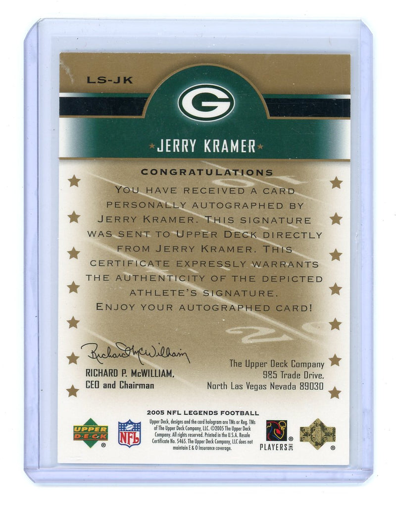 Jerry Kramer 2005 Upper Deck Legendary Signatures Autograph 