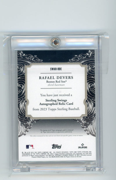 Rafael Devers 2023 Topps Sterling Swings quadruple relic autograph #'d 5/5