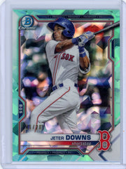 Jeter Downs 2021 Bowman Draft Chrome Sapphire aqua #'d 01/20