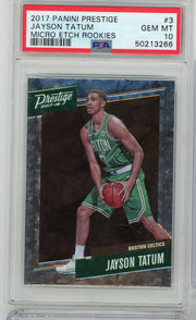 Jayson Tatum 2017 Prestige Micro Etch Rookies PSA 10