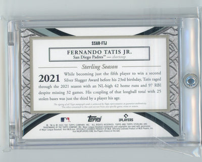 Fernando Tatis Jr. 2023 Topps Sterling dual relic autograph #'d 20/25