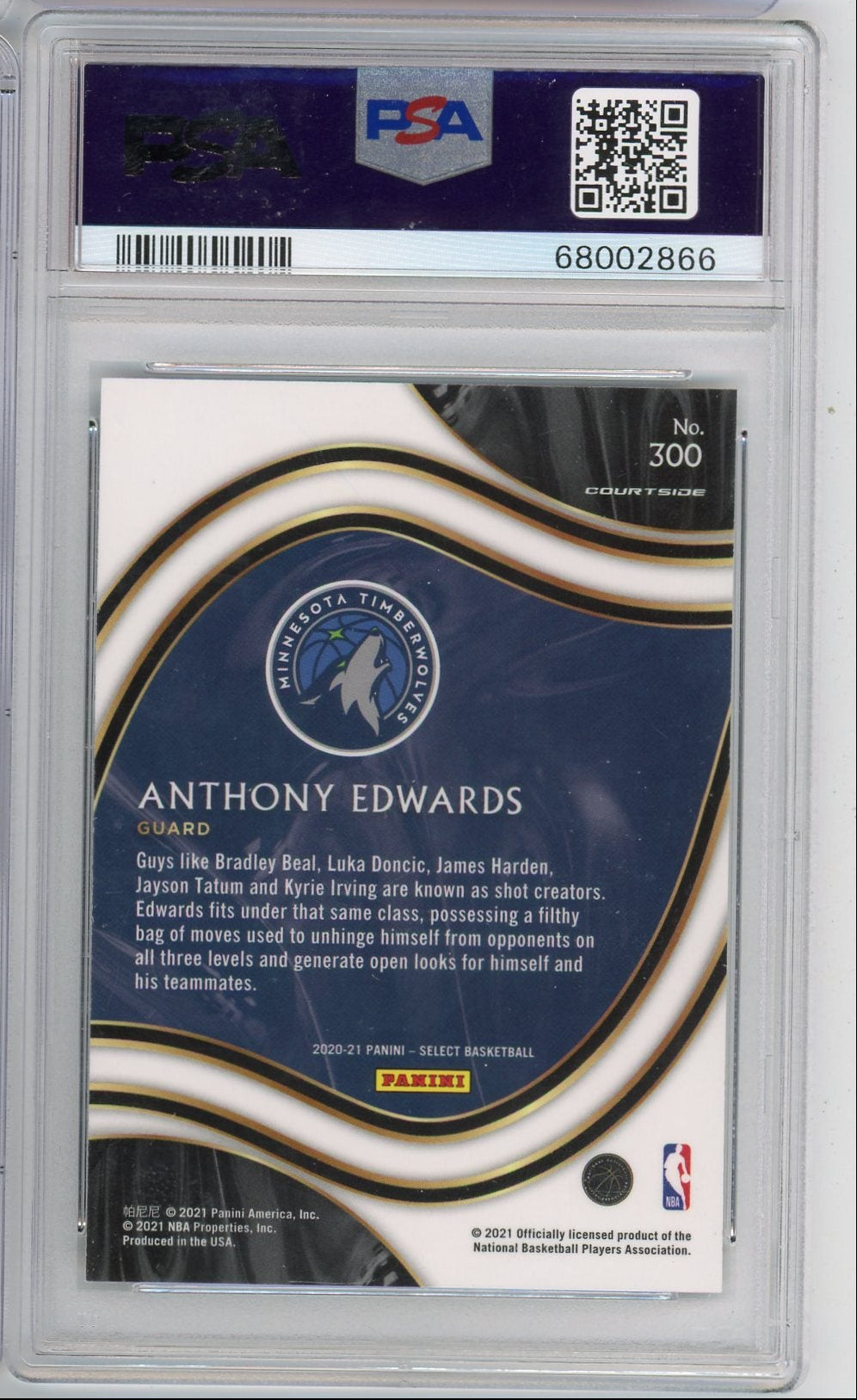 Anthony Edwards 2020 Select Blue Retail PSA 10