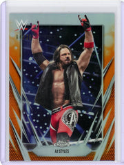 AJ Styles 2026 Topps Chrome WWE Orange Refractor #'d 04/25