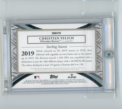 Christian Yelich 2023 Topps Sterling dual relic autograph #'d 09/25