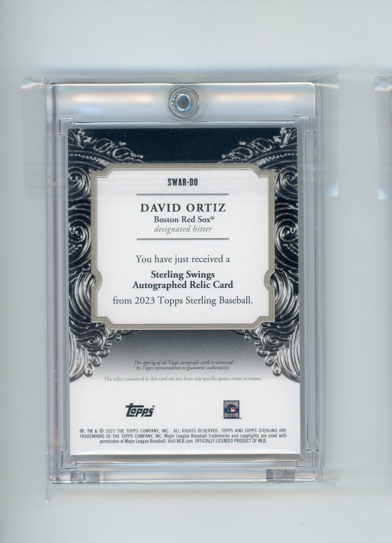 David Ortiz 2023 Topps Sterling Swings dual relic autograph 