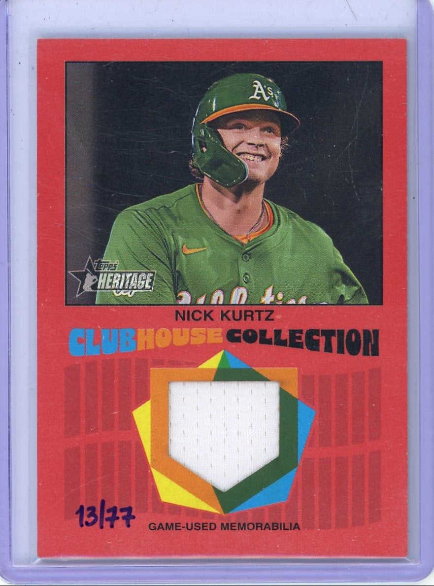 Nick Kurtz 2026 Topps Heritage Clubhouse Collection Relic #'d 13/77