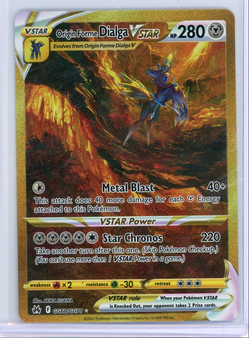 Origin Forme DIalga Vstar Pokémon Crown Zenith Gold Galarian Gallery #GG68/GG70
