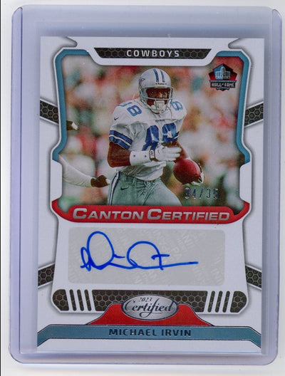 Michael Irvin 2023 Panini Certified Canton Certified Signatures #'d 04/35