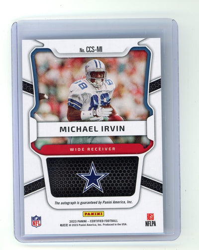 Michael Irvin 2023 Panini Certified Canton Certified Signatures #'d 04/35
